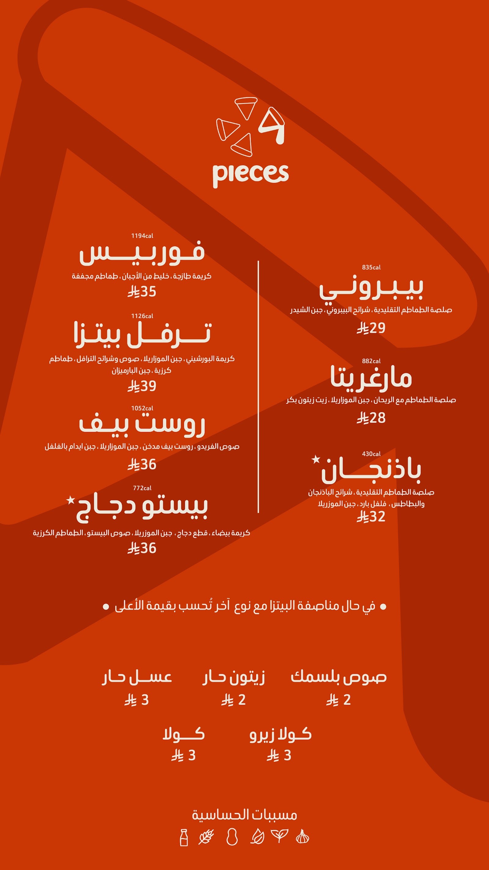 منيو فوربيسس 4Pieces