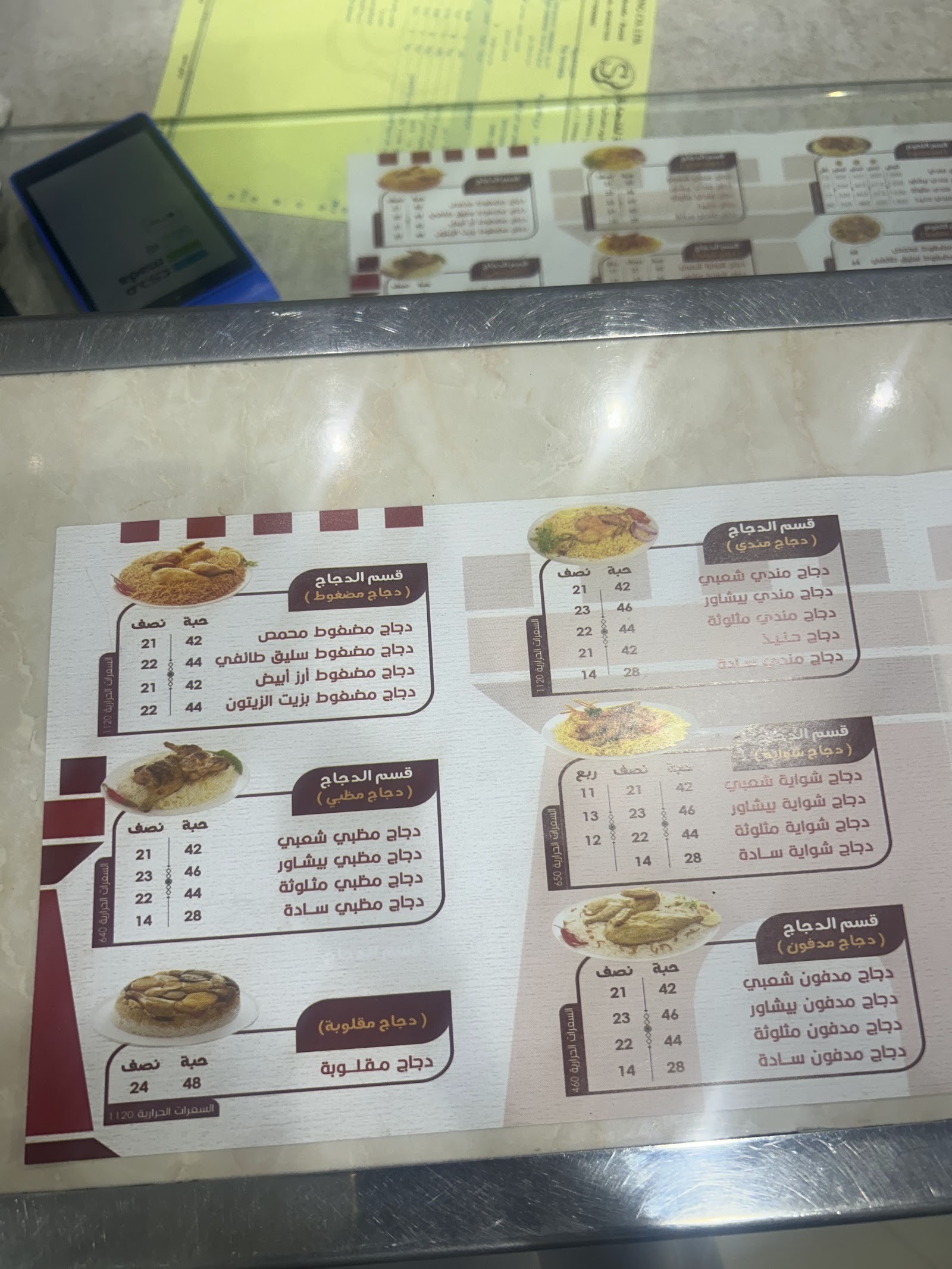 منيو مطاعم نجم الديرة